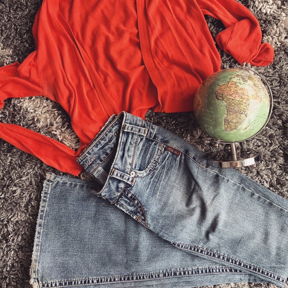 Silver vintage flare jeans